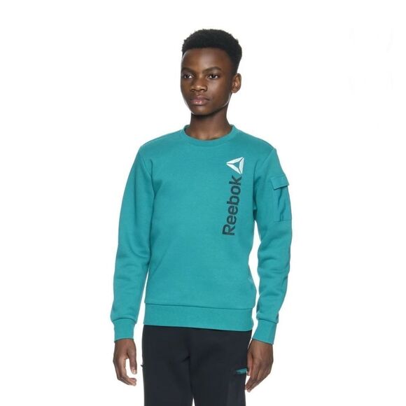 Boy's Reebok Athletic Fleece Crewneck Sweatshirt Size L - Picture 7 of 11